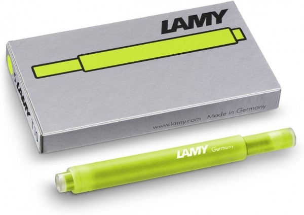 Lamy Neon Lime 2015 Special Edition T10 Tintenpatronen, vier Packungen – 20 Patronen