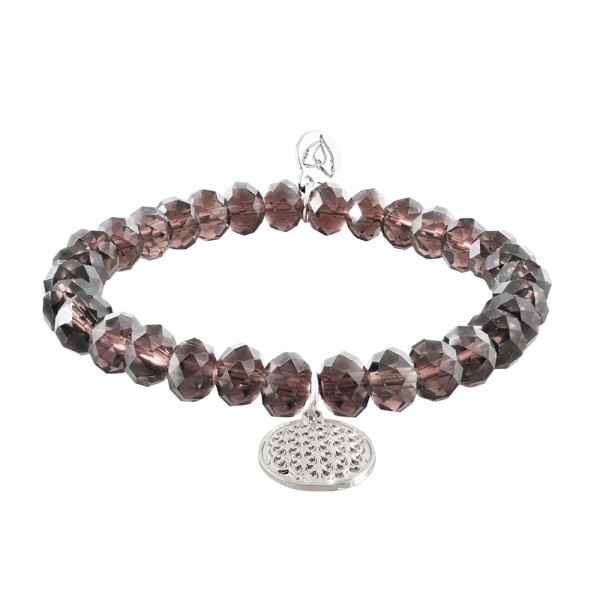 HCA Glassteinarmband- Blume des Lebens - Element in silber (in 3 verschiedenen Farben erhältlich)