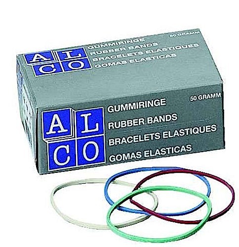 Alco 732 Gummiringe im Karton Ø 50 mm Inh.50 g, rot
