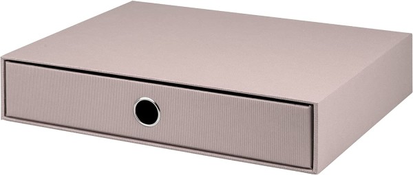 Schubladenbox für DIN A4, mit Griffloch, taupe - Rössler 1524452490 - S.O.H.O.