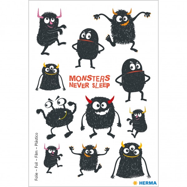 Monsters never sleep, Foliensticker