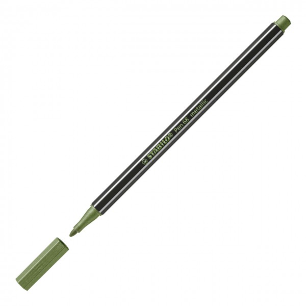 Premium Metallic-Filzstift - STABILO Pen 68 metallic - Einzelstift - metallic hellgrün