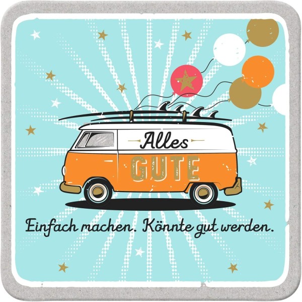 Untersetzer »Bus« Motiv Alles Gute! Einfach machen. Könnte gut werden - Sheepworld
