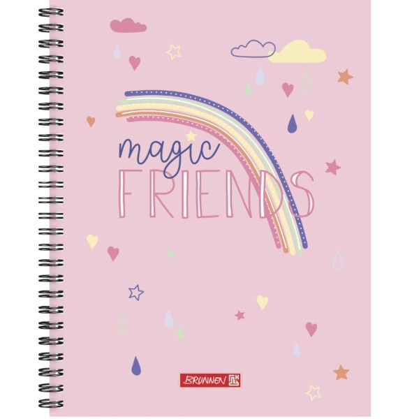 Freundebuch mit vielen Stickern BRUNNEN Magic Rainbow